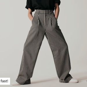 Everlane Checker Wide Leg Pant